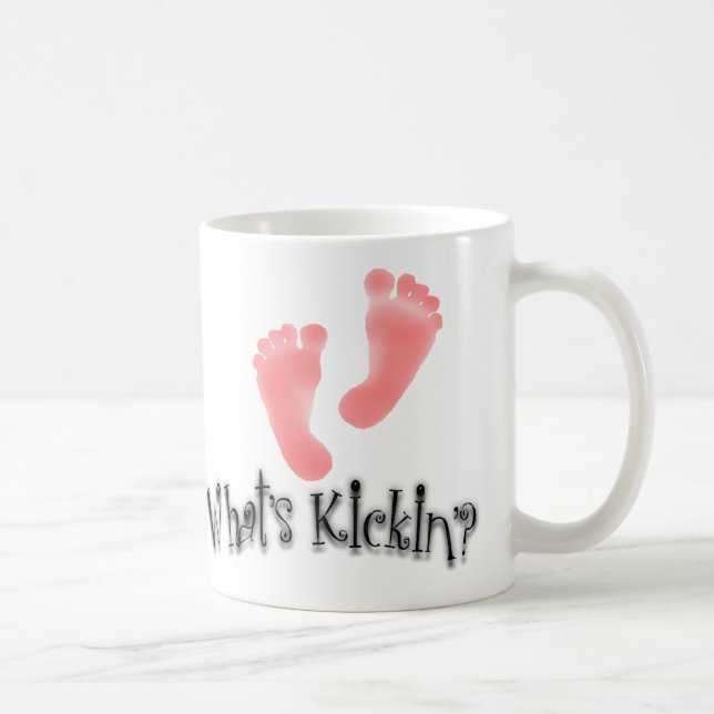Taza blanca del Kickin'? para tummomy.com (Derecha)