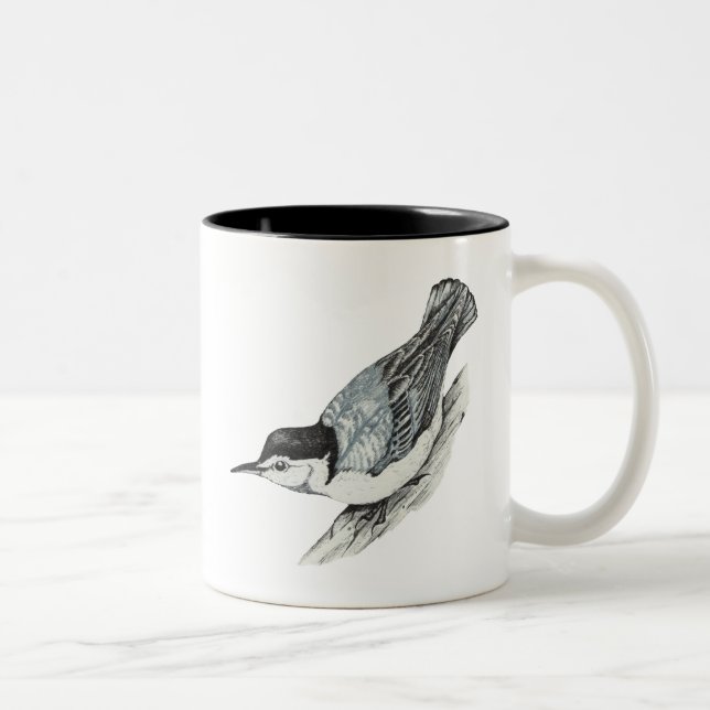 Taza blanca del trepatroncos de Breasted (Derecha)