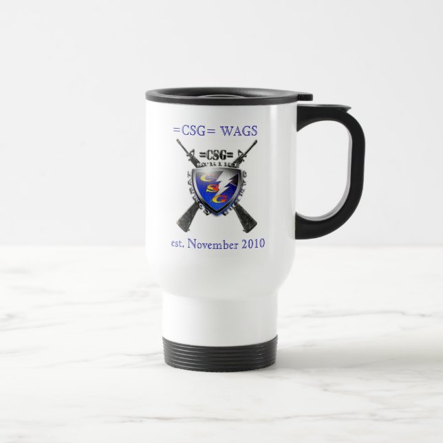 Taza blanca del viaje (Derecha)