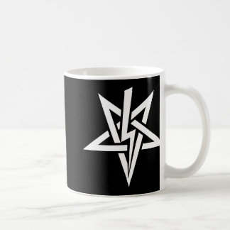 Taza blanca doble de Antón Szandor LaVey Sigil