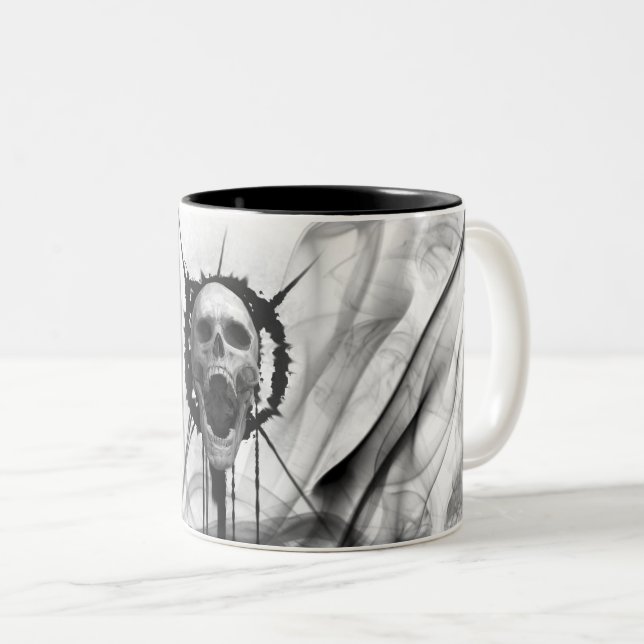 Taza (blanca) eterna de griterío del grito de la (Anverso derecho)