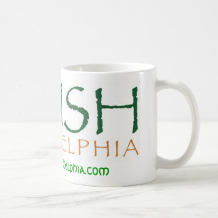 Taza blanca llana de Philadelphia del irlandés