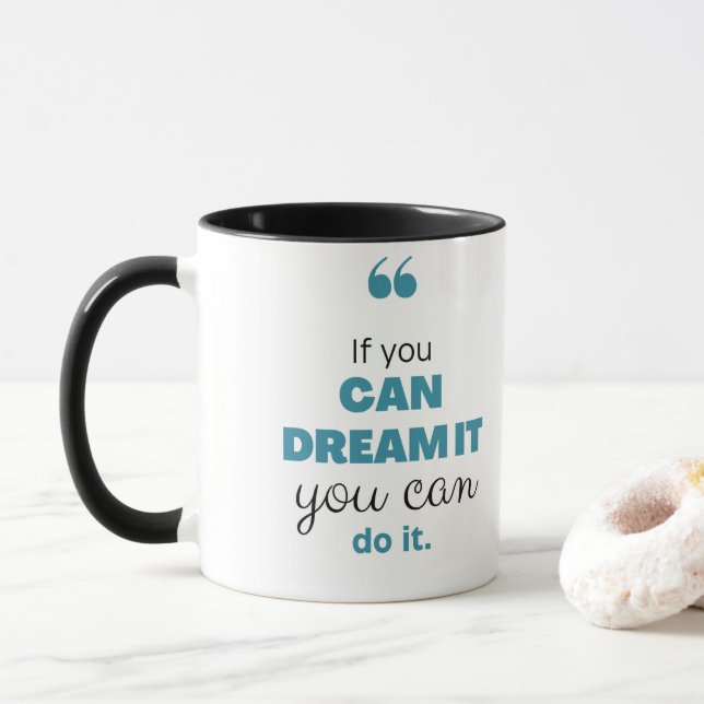 taza blanca para café o té (Con donut)