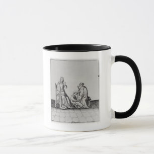 Taza Blanche de Castille Queen de Francia y ella