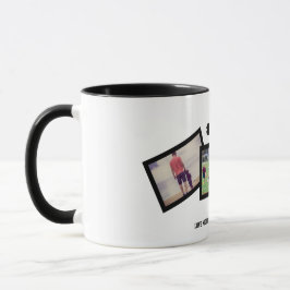 Taza Blanco negro #1 Papá 3 Día del Padre