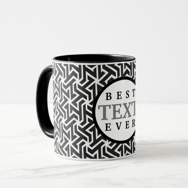 Taza Blanco negro profesional moderno (Anverso izquierdo)