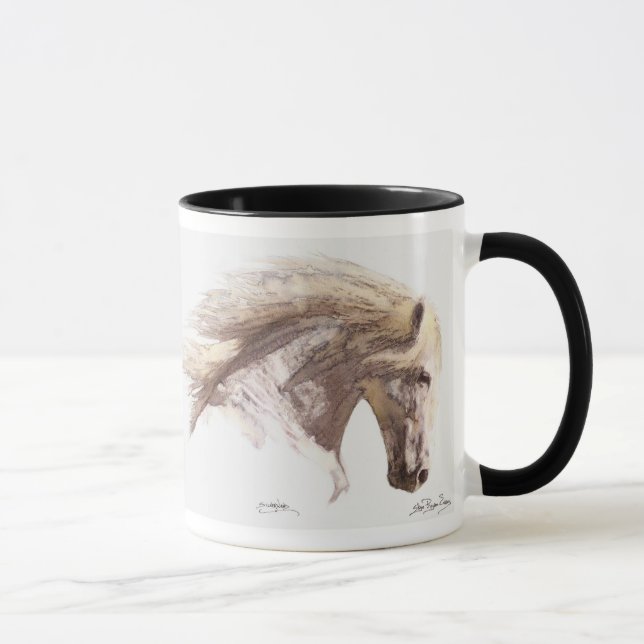Taza BLANCO STALLION HORSE Art Mug (Derecha)