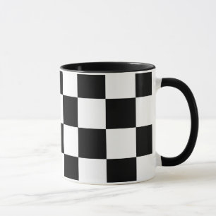Taza Blanco y negro a cuadros