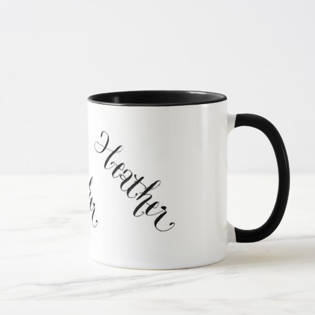 Taza blanco y negro conocida del brezo (Derecha)