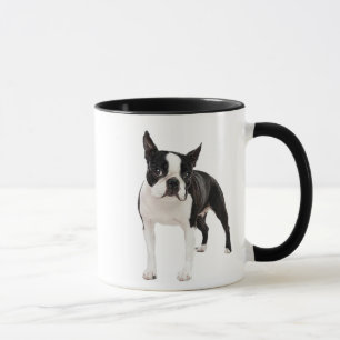 Taza blanco y negro de la taza de Boston Terrier