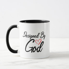 Taza Blanco y negro diseñados por Dios Mug