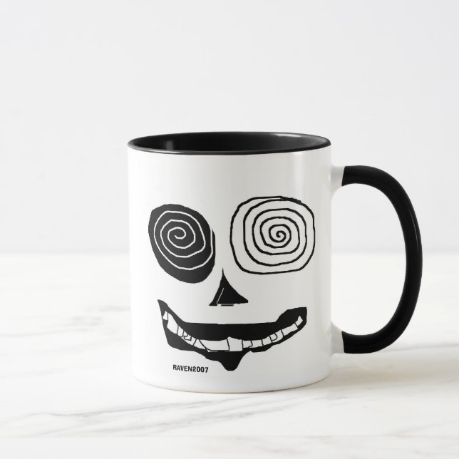 Taza blanco y negro feo (Derecha)