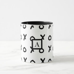 Taza Blanco y Negro X O XO X&O's Moderno Lindo