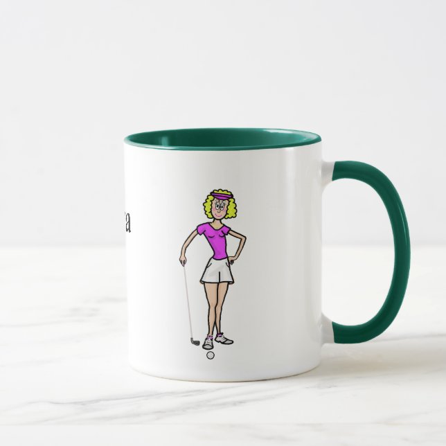 Taza Blonde Female Golfer Mug (Derecha)