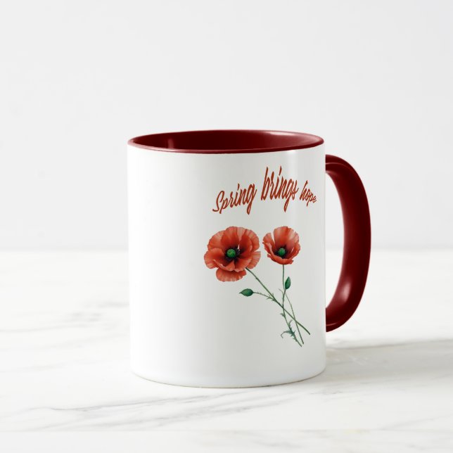 Taza "Bloom con esperanza - Bomba de flores de primaver (Anverso derecho)