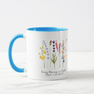 Taza Bloom con Mug de Flor Silvestre Positividad Motiva