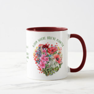 Taza BLOOM cristiano DONDE ESTÁS PLANTADO LA Planta Flo