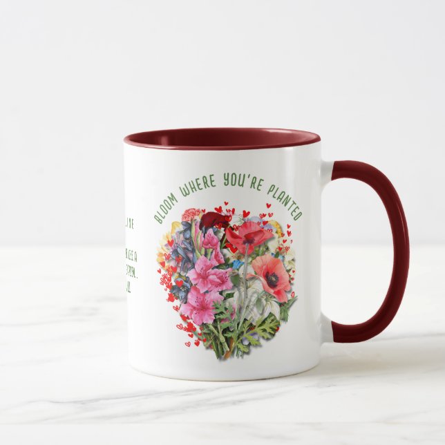 Taza BLOOM cristiano DONDE ESTÁS PLANTADO LA Planta Flo (Derecha)