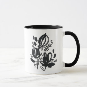 Taza Bloom de cameo - Blanco y negro