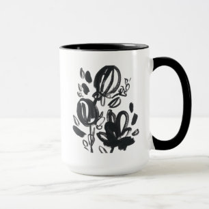Taza Bloom de cameo - Blanco y negro