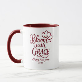 Taza Bloom with Grace – New Year 2026 Combo Mug