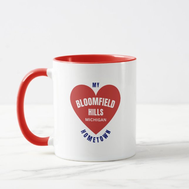 Taza Bloomfield Hills Michigan Hometown Coffee Mug (Izquierda)