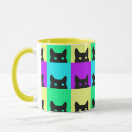 Taza Bloque de color para gatos Kitty