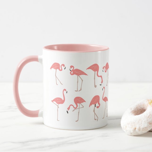 Taza Bloque de flamencos (Con donut)