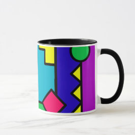 Taza Bloque retro del color 80s