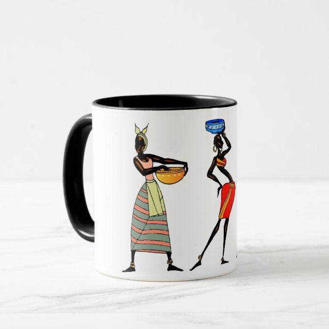 Taza Bloqueo combinado de mujeres africanas de 11 oz (Anverso izquierdo)