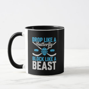 Taza Bloqueo de hockey como bestia