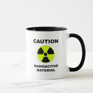Taza bloqueo de material radiactivo