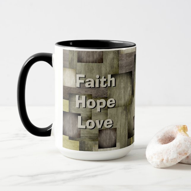 Taza Bloques de color de caída (Con donut)