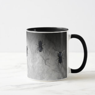 Taza Blowflies en la pared (gris pizarra)