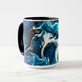 Taza Blue Abstract Coffee Mug