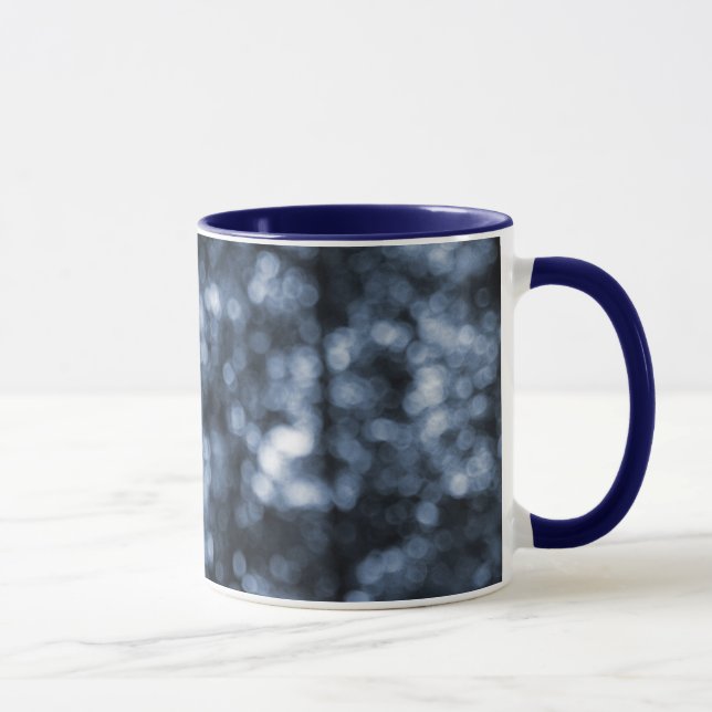 Taza Blue Bokeh Ringer Mug (Derecha)