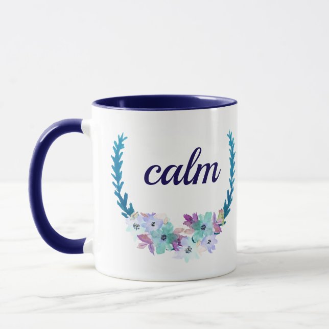Taza Blue Bouquet Calm Café Morning Mug (Izquierda)