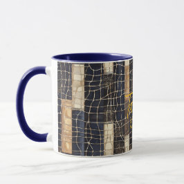 Taza Blue Brown Ocean Net