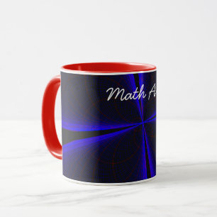 Taza Blue Clover Leaf Geometric Math Art Coffee Mug