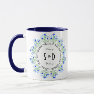 Taza Blue Crocus Boda Combo Mug