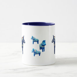 Taza Blue Dala Horses Mug