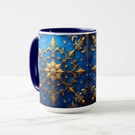 Taza Blue Decorative Holiday Mug