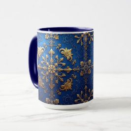 Taza Blue Decorative Holiday Mug
