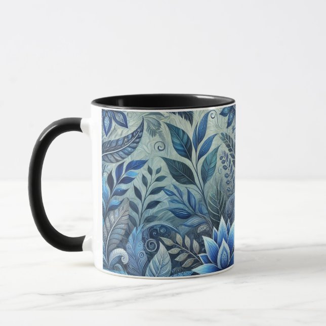 Taza Blue Floral Design Coffee Mug (Izquierda)
