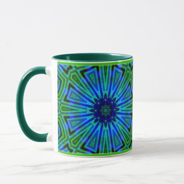 Taza Blue Green Sunburst Mug (Izquierda)