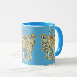 Taza Blue Guardian Angel Personalizado Coffee Cup Mug