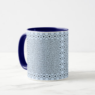 Taza Blue Hexagon Maze