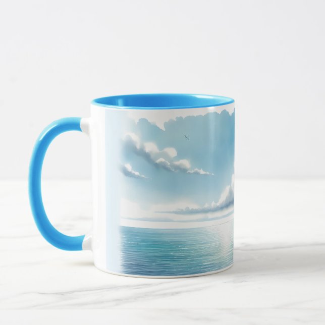 Taza Blue Horizon Solitary Sailboat (Izquierda)