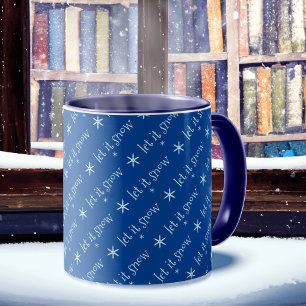 Taza Blue Let It Snow