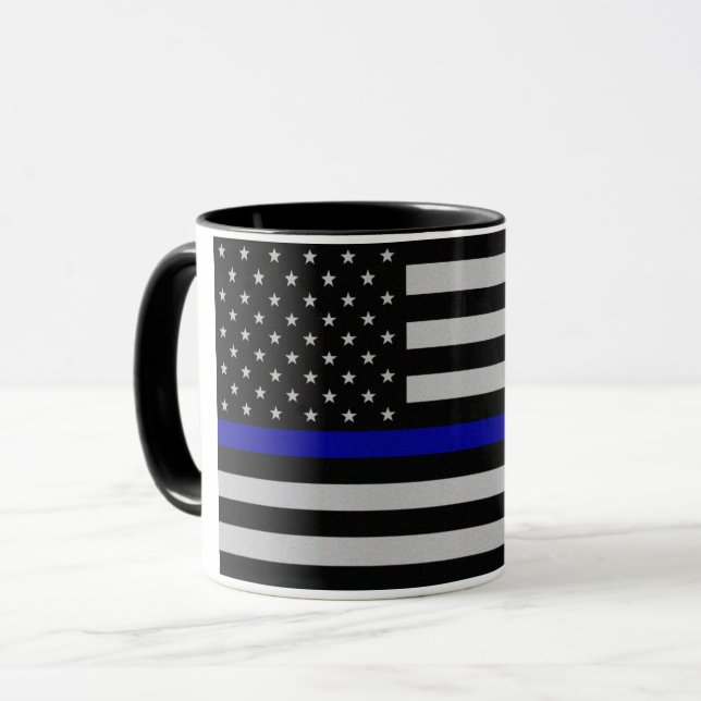 Taza Blue Line fino señala por medio de una bandera (Anverso izquierdo)